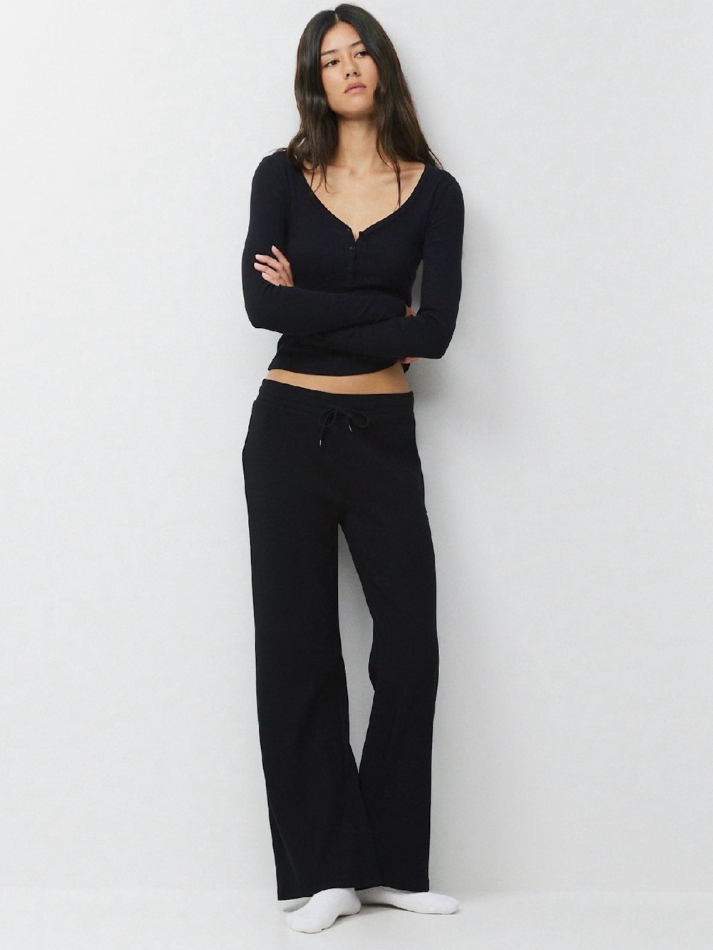 Aritzia Homestretch Kickback Ribbed Pull on Pants Small